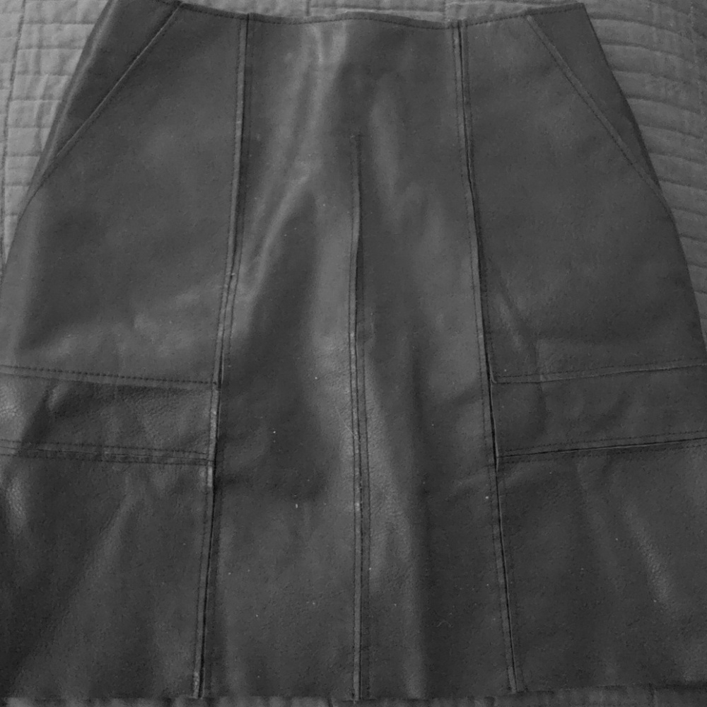3.1 Phillip Lim Black Leather Mini Skirt